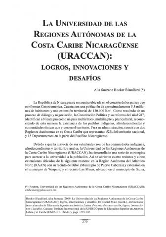 La Universidad URACCAN: Logros, innovaciones y desafíos